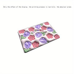 3D Diatom Mud Bath Mat Flowers Non Slip Bathroom Rug