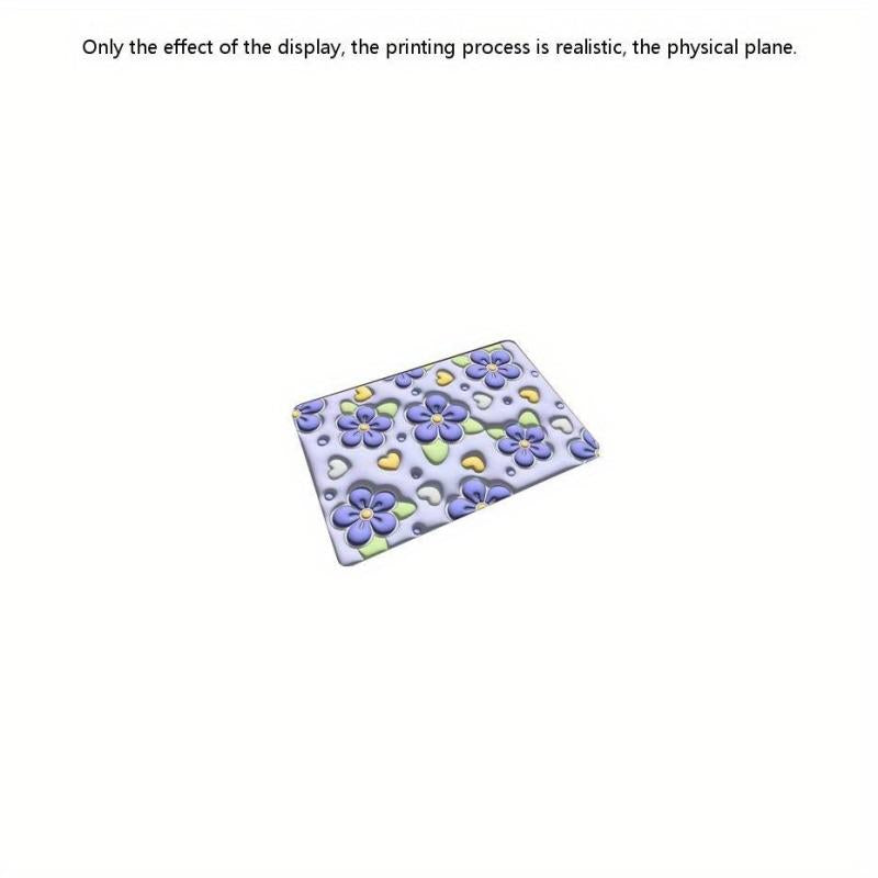 3D Diatom Mud Bath Mat Flowers Non Slip Bathroom Rug