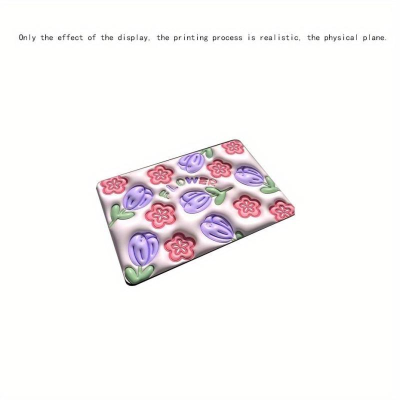3D Diatom Mud Bath Mat Flowers Non Slip Bathroom Rug