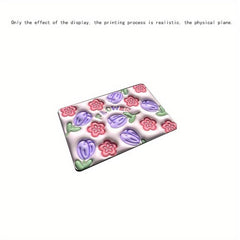 3D Diatom Mud Bath Mat Flowers Non Slip Bathroom Rug
