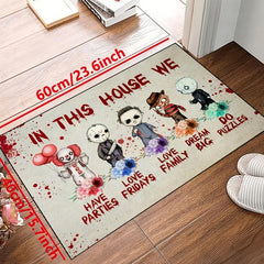 1pc Horror Anime Carpet Halloween Floor Rug Non-slip Resistant Rug