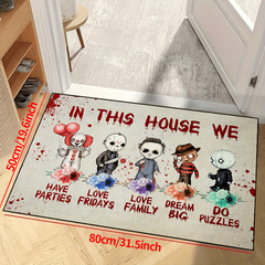 1pc Horror Anime Carpet Halloween Floor Rug Non-slip Resistant Rug