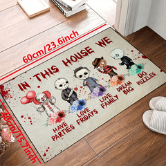 1pc Horror Anime Carpet Halloween Floor Rug Non-slip Resistant Rug