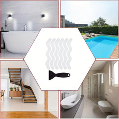 12pcs Clear Non-slip Stickers for Bathroom Safety