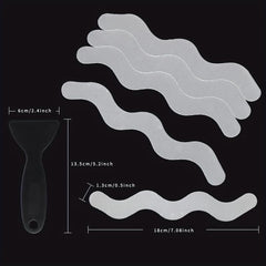 12pcs Clear Non-slip Stickers for Bathroom Safety