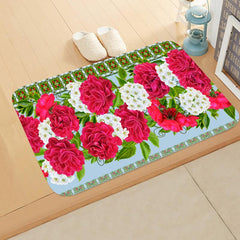 Flowers Pattern Runner Rug Living Room Carpet Anti-skid Bathroom Carpet