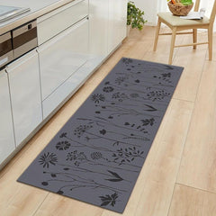 Floral Non Slip Waterproof Kitchen Mat Soft Proof Dirt Resistant