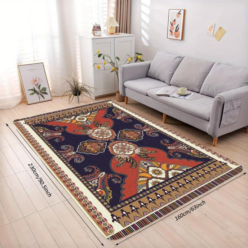 Persian Anti-fatigue Kitchen Rug Vintage Area Rug Soft Faux Sheepskin Floor Mat