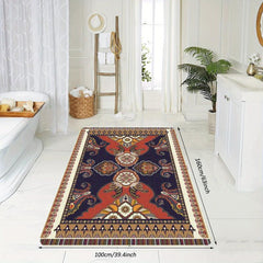 Persian Anti-fatigue Kitchen Rug Vintage Area Rug Soft Faux Sheepskin Floor Mat