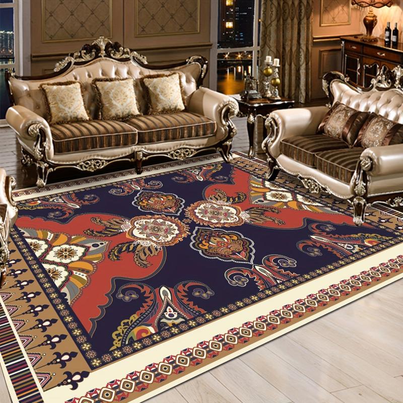 Persian Anti-fatigue Kitchen Rug Vintage Area Rug Soft Faux Sheepskin Floor Mat