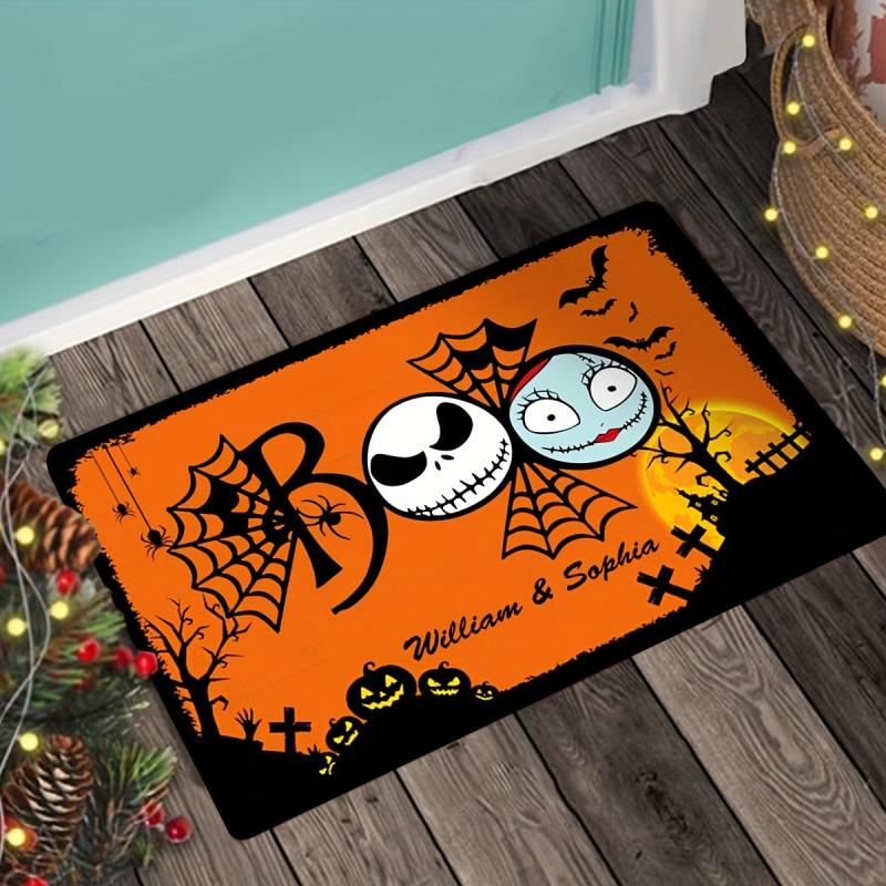 Halloween Entrance Carpet Mat Polyester Absorbent Bath Laundry Floor Mat