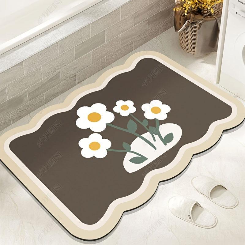 1pc Water Absorbing Anti-skid Bathroom Floor Mat