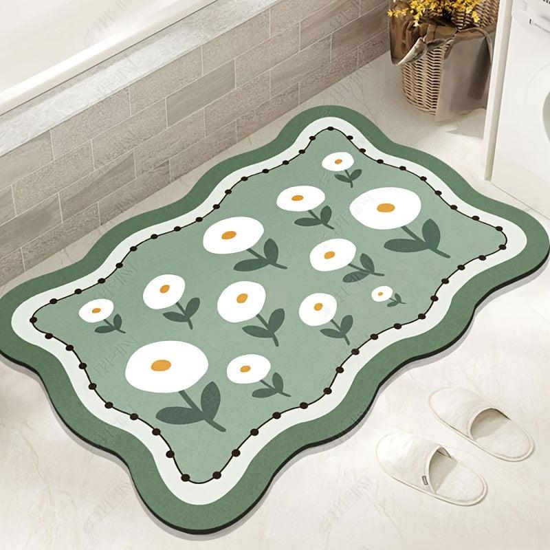 1pc Water Absorbing Anti-skid Bathroom Floor Mat
