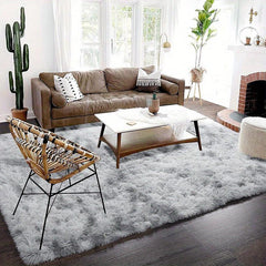 Tie Dye Plush Rug Soft Indoor Modern Plush Rug Living Room Home Decor