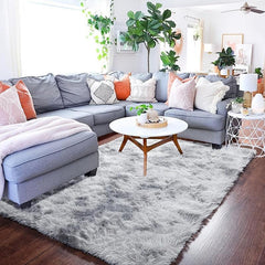Tie Dye Plush Rug Soft Indoor Modern Plush Rug Living Room Home Decor