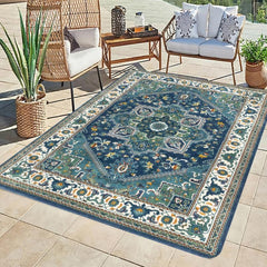 Vintage Boho Area Rug Non-Slip Stain Resistant Fluffy Carpet