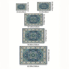 Vintage Boho Area Rug Non-Slip Stain Resistant Fluffy Carpet