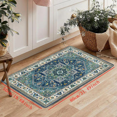 Vintage Boho Area Rug Non-Slip Stain Resistant Fluffy Carpet