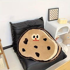 Fluffy Round Area Rugs Non-slip Soft Cookie Throw Rugs for Bedroom Living Room