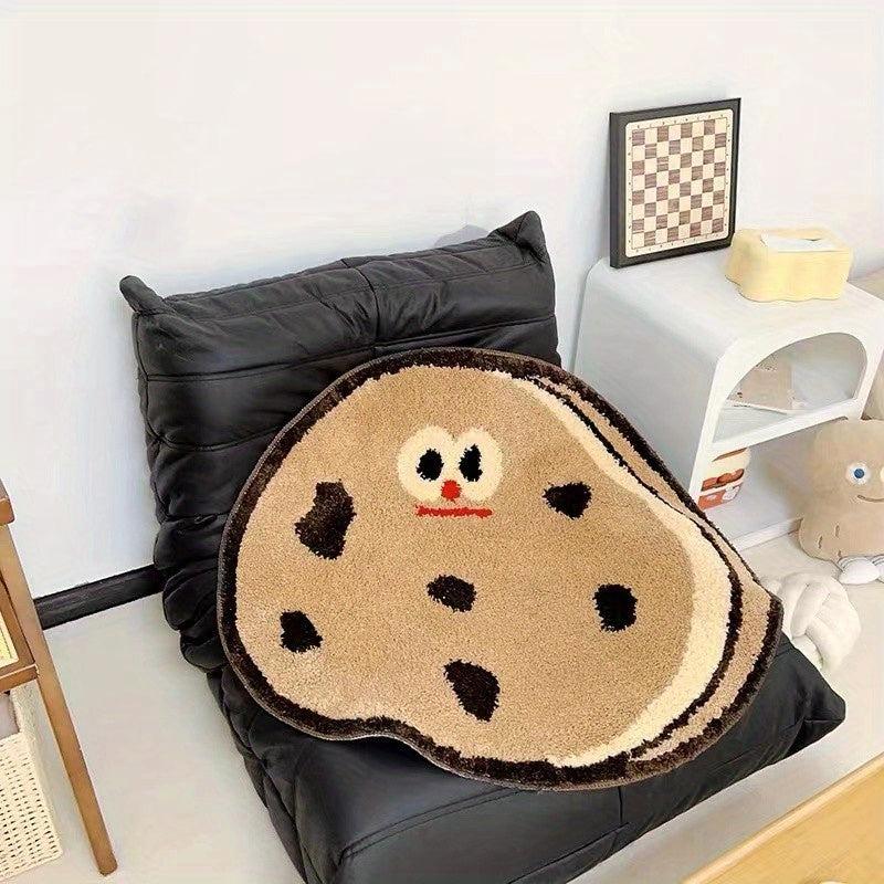 Fluffy Round Area Rugs Non-slip Soft Cookie Throw Rugs for Bedroom Living Room