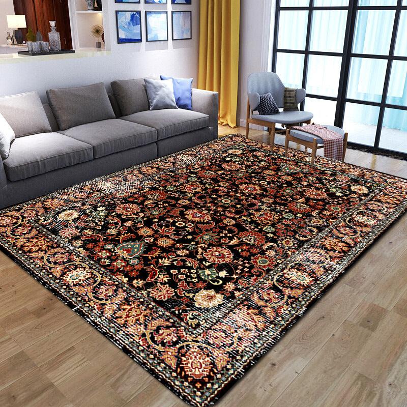 Persian Anti-fatigue Kitchen Mat Vintage Boho Anti-Slip Balcon Polyester Carpet
