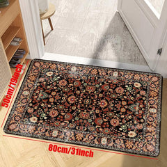 Persian Anti-fatigue Kitchen Mat Vintage Boho Anti-Slip Balcon Polyester Carpet