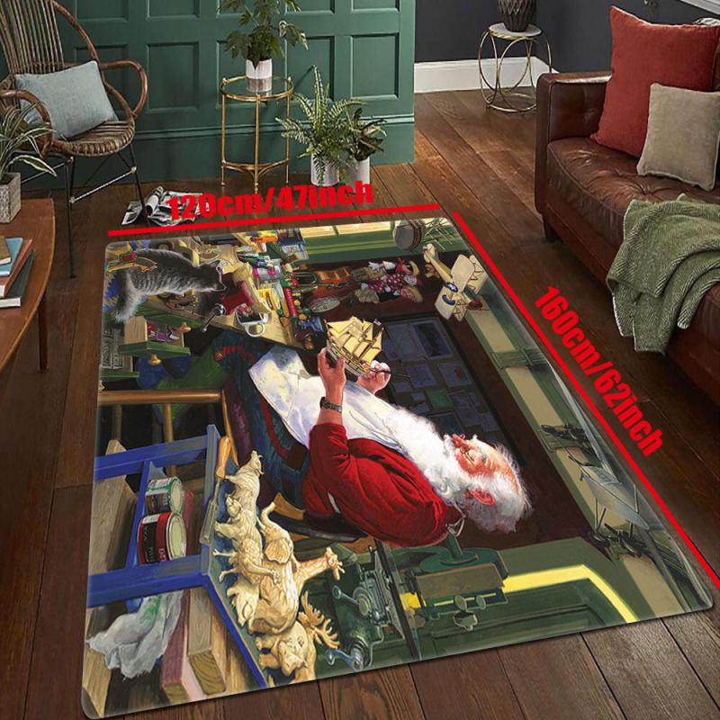 Christmas Party Rug for Living Room Decoration