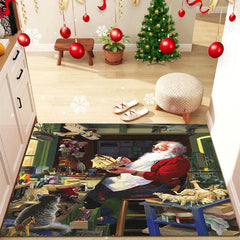 Christmas Party Rug for Living Room Decoration
