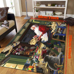 Christmas Party Rug for Living Room Decoration
