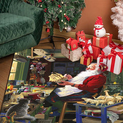 Christmas Party Rug for Living Room Decoration