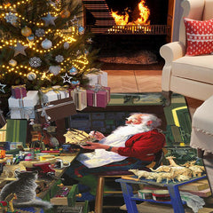 Christmas Party Rug for Living Room Decoration