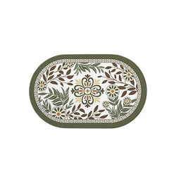 Vintage Floral Diatom Mud Bathroom Mat Water Absorbing Quick Drying