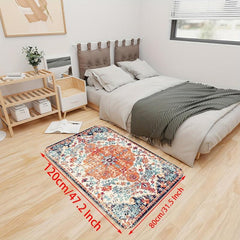 Vintage Boho Kitchen Floor Mat Non slip Waterproof Soft Rug Floral