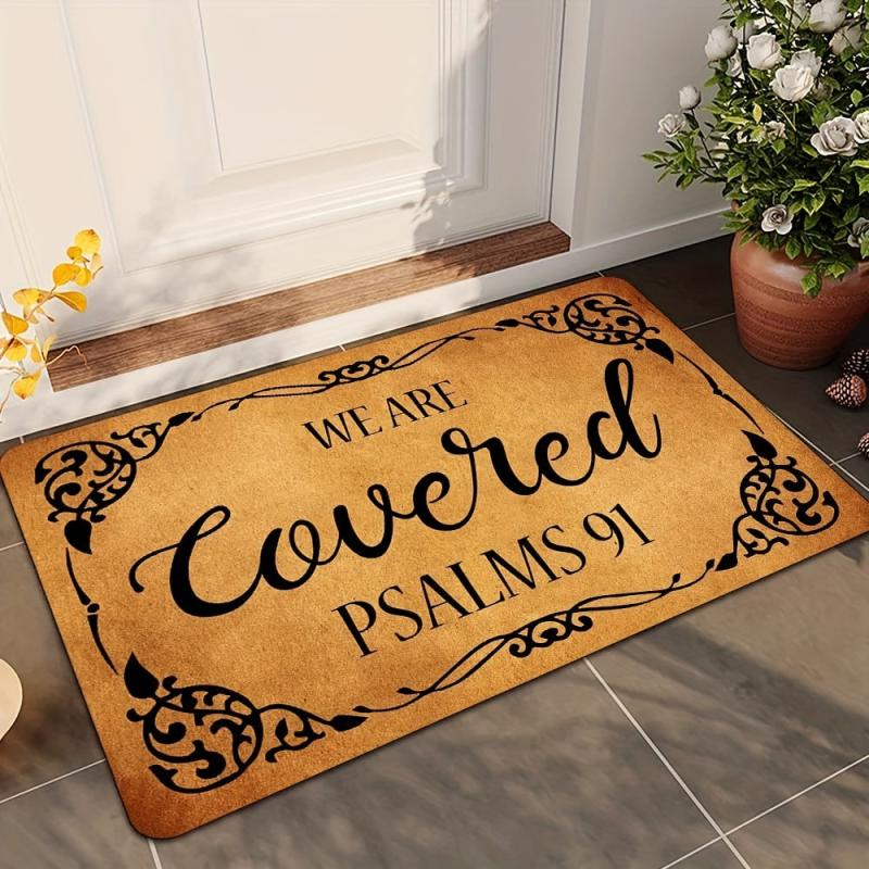 Funny Front Door Welcome Mat Non-Slip Rubber Doormat for Home Indoor Farmhouse