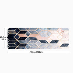 Geometric Kitchen Mat Anti Slip Polyester Carpet