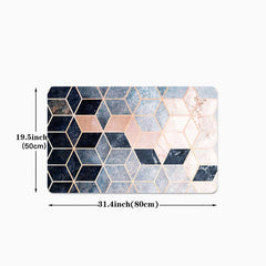 Geometric Kitchen Mat Anti Slip Polyester Carpet