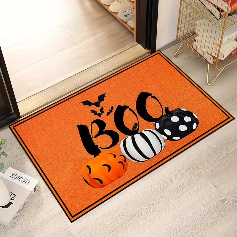 Halloween Cucurbit Rug Pattern Non Slip Polyester Indoor Carpet