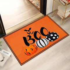 Halloween Cucurbit Rug Pattern Non Slip Polyester Indoor Carpet