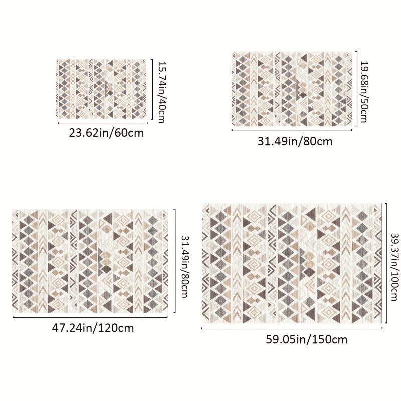 Geometric Printed Floor Mat Non Slip Carpet for Home Decor