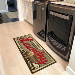 Farmhouse Laundry Room Runner Non Slip Kitchen Floor Carpet Durable Area Rug
