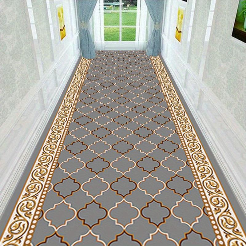 Soft Geometric Print Indoor Carpet, Non Slip, for Hallways and Entrances