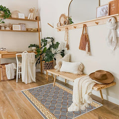 Soft Geometric Print Indoor Carpet, Non Slip, for Hallways and Entrances