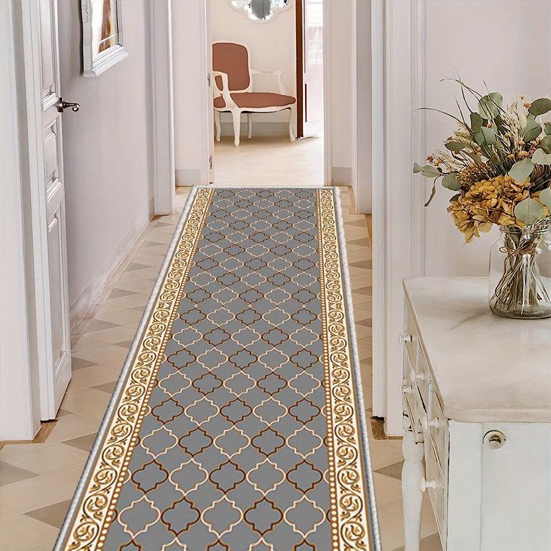 Soft Geometric Print Indoor Carpet, Non Slip, for Hallways and Entrances