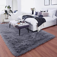 Plush Shaggy Living Room Mat Rug Bedroom Decor