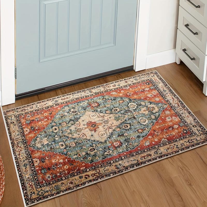 Vintage Boho Tribal Area Rug 2x3 Persian Distressed Small Entryway Rug