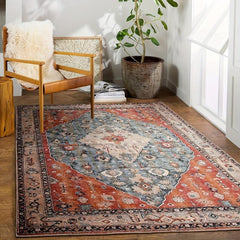 Vintage Boho Tribal Area Rug 2x3 Persian Distressed Small Entryway Rug