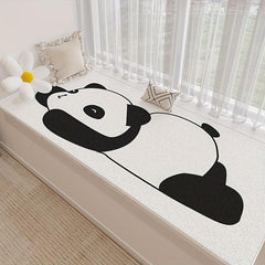 Lazy Animal Pattern Fleece Window Mat, Non-Slip Desk Bedroom Carpet