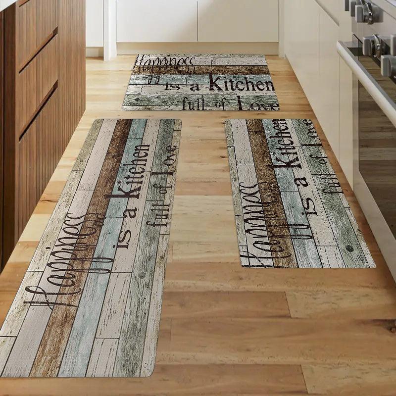 Farmhouse Kitchen Mat Cushioned Anti Fatigue Comfort Mat Waterproof Non Skid