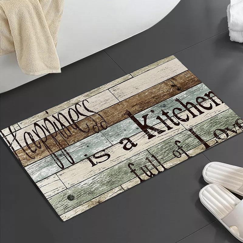 Farmhouse Kitchen Mat Cushioned Anti Fatigue Comfort Mat Waterproof Non Skid