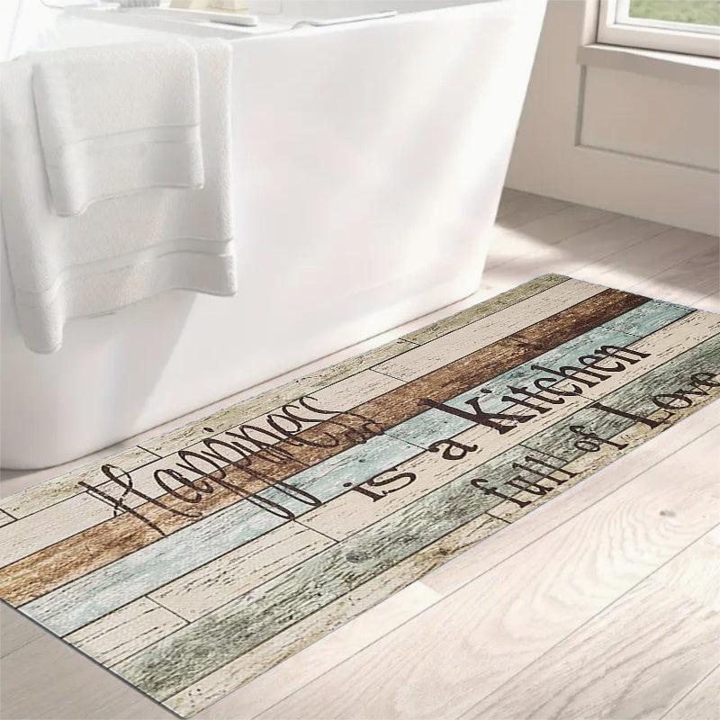Farmhouse Kitchen Mat Cushioned Anti Fatigue Comfort Mat Waterproof Non Skid